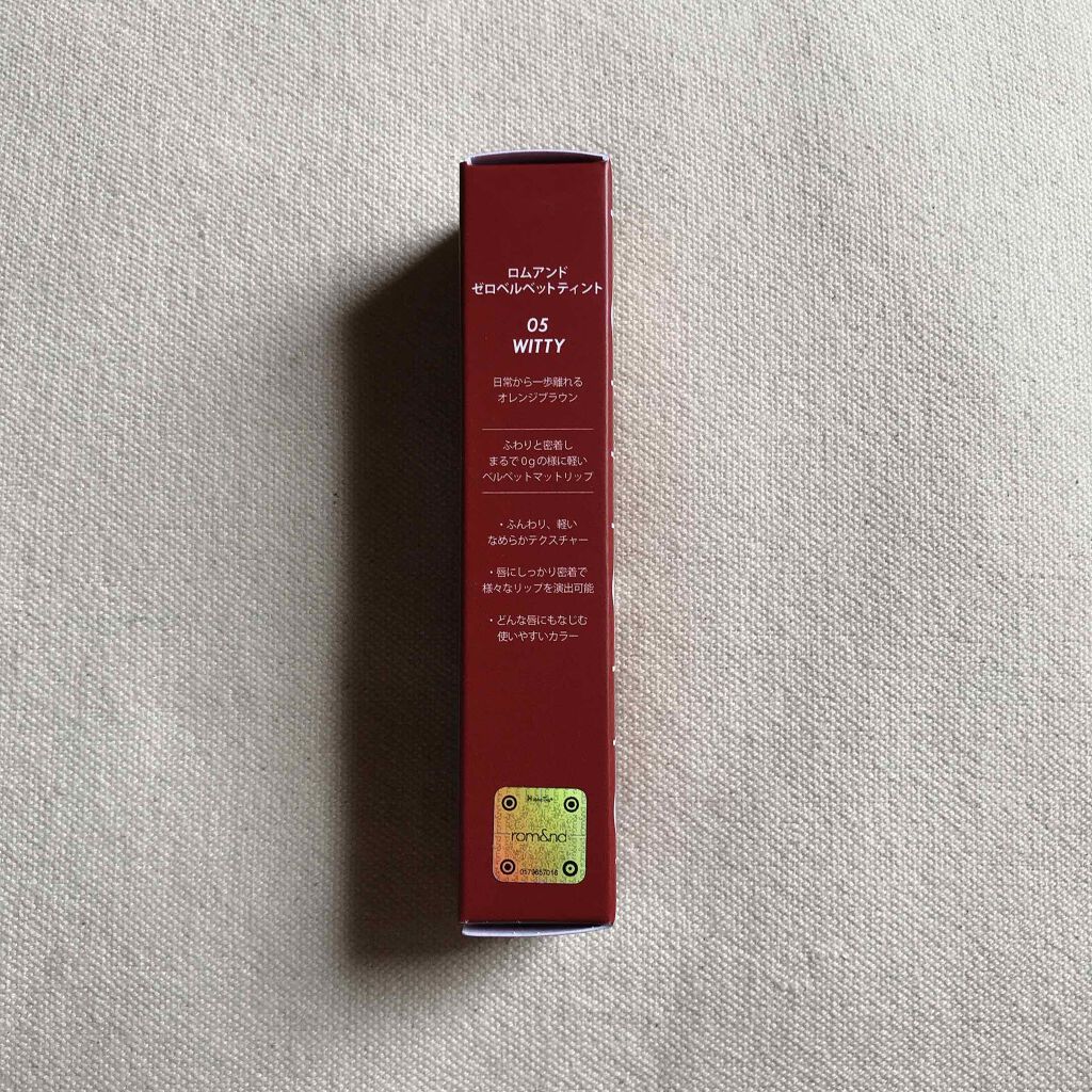 ゼロベルベットティント/rom&nd/リップティントを使ったクチコミ（2枚目）
