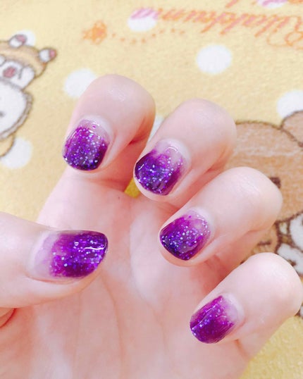 GALAXY宇宙ネイル/セリア/マニキュアを使ったクチコミ(4枚目)