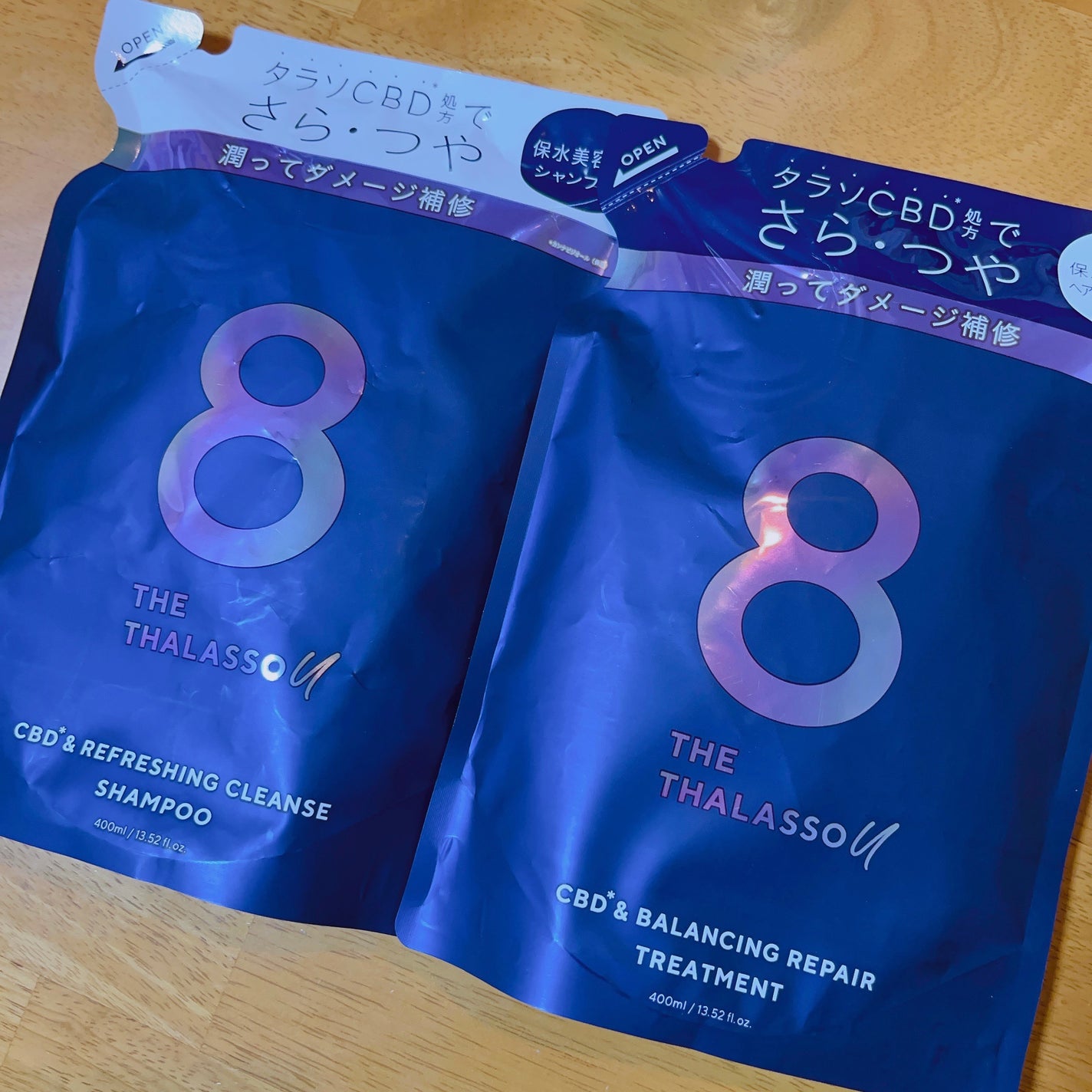 エイトザタラソ ユー CBD&リフレッシング クレンズ 美容液シャンプー/CBD&バランシング ダメージリペア 美容液ヘアトリートメント/エイトザタラソ/市販シャンプーを使ったクチコミ(2枚目)