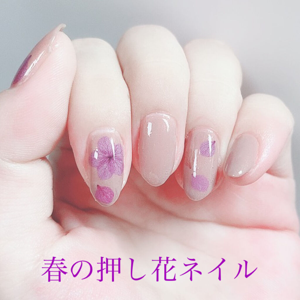 【サイズオーダー】押し花/grayish pink ネイルチップ　No.2 2026年冬トレンドピンク 押し花のネイルデザイン集｜人気順