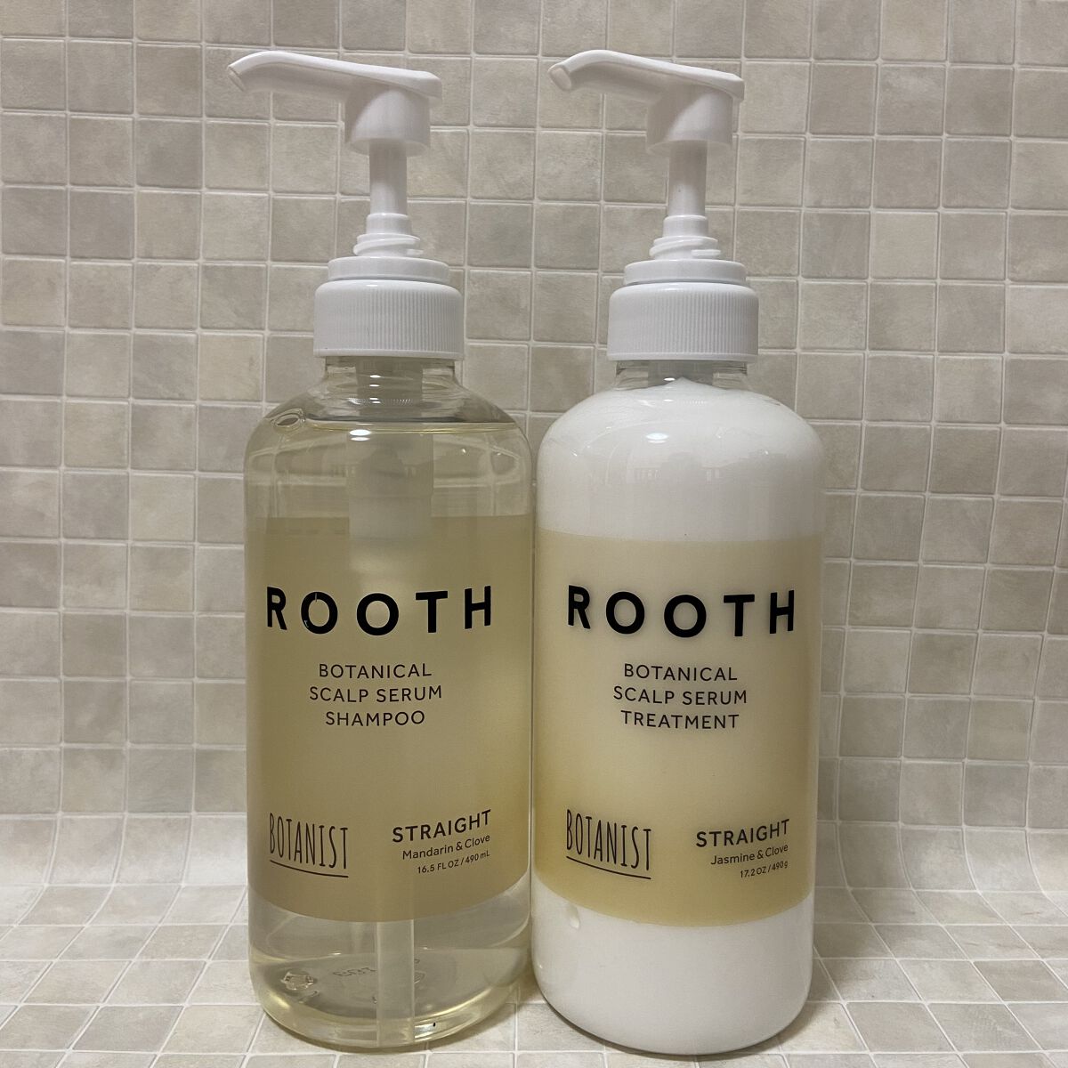 ルース ボタニカルスカルプセラム シャンプー・トリートメント（ストレート）/BOTANIST/市販シャンプーを使ったクチコミ（1枚目）