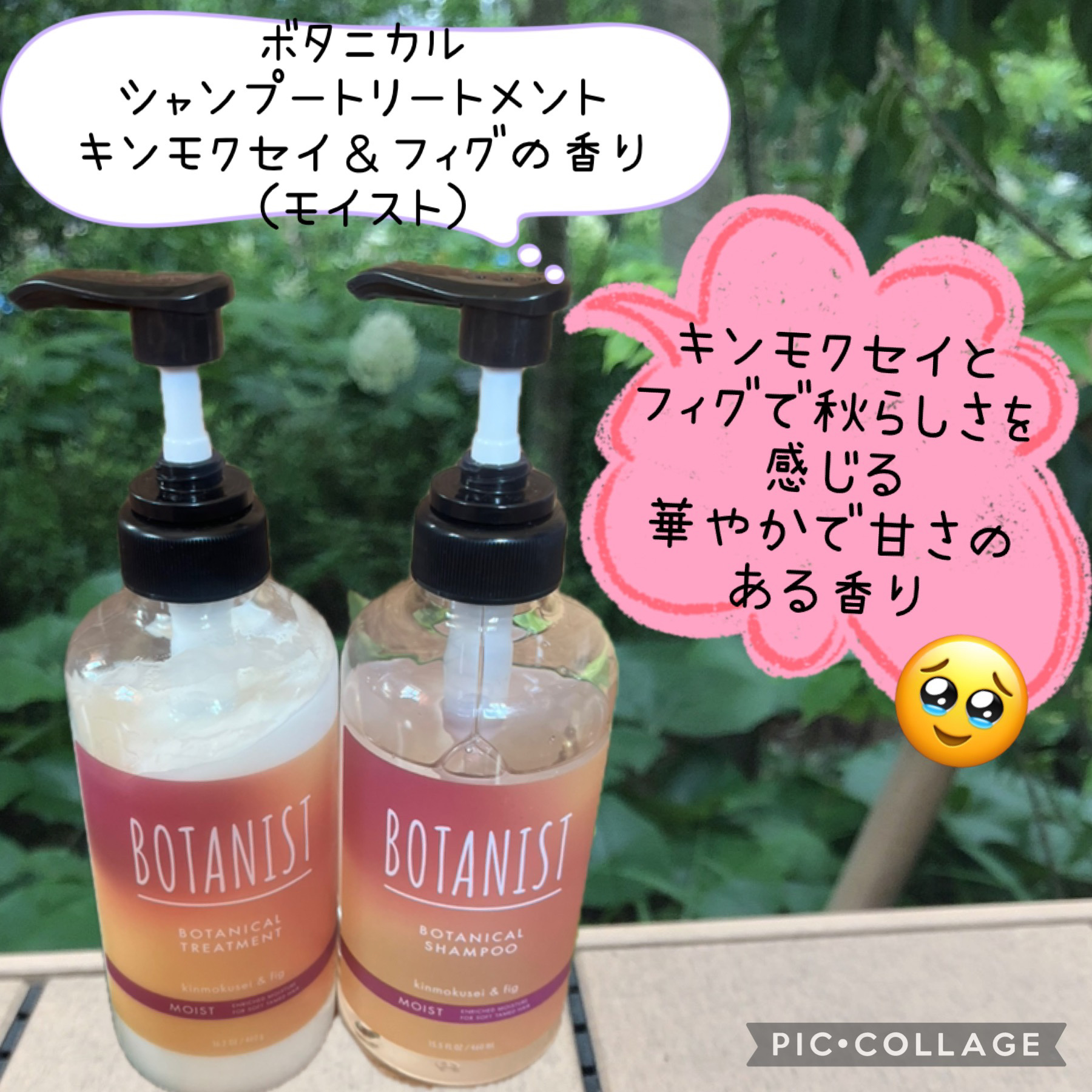 ボタニカルシャンプー/トリートメント　キンモクセイ＆フィグの香り（モイスト） トリートメント（460g）/BOTANIST/市販シャンプーを使ったクチコミ（1枚目）