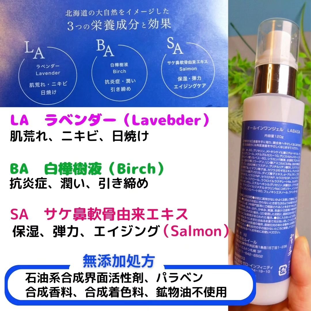 オールインワンジェル/LABASA/オールインワン化粧品を使ったクチコミ（3枚目）