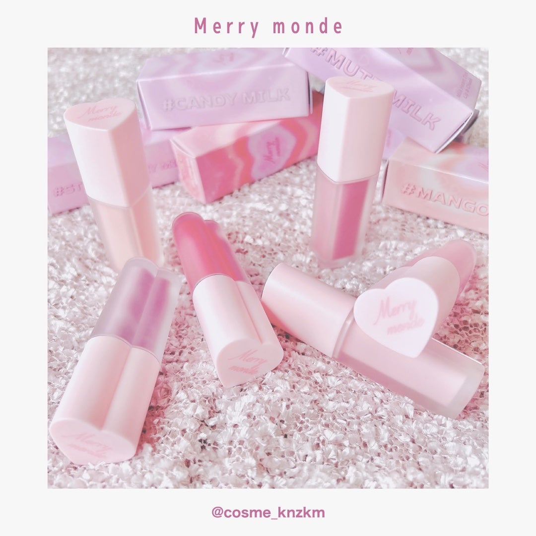 ミルクハートティントリップアンドチーク/Merrymonde/リップティントを使ったクチコミ(5枚目)