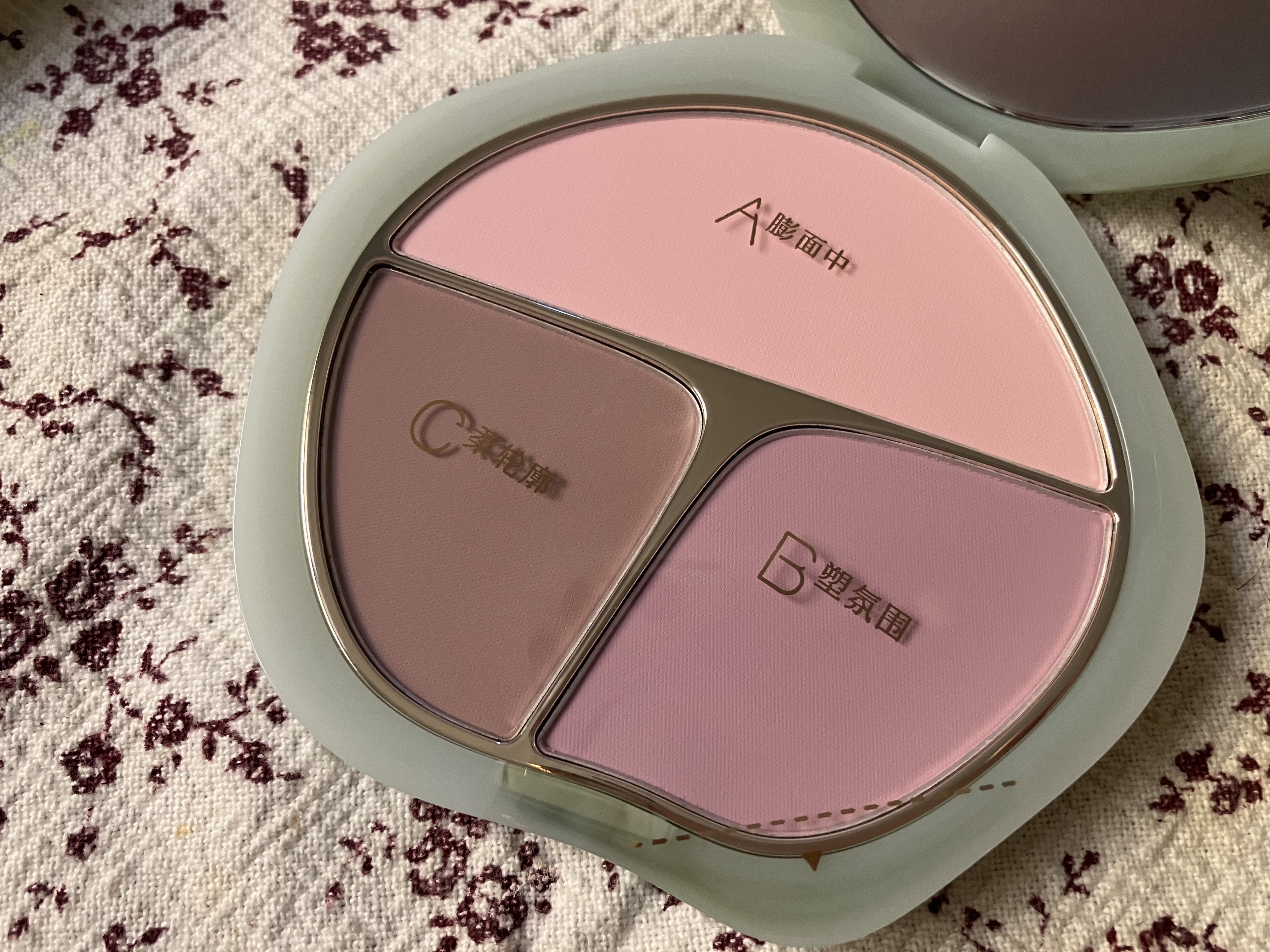 TIMAGE  3色チークパレット 01 堇色系/TIMAGE/パウダーチークを使ったクチコミ（3枚目）