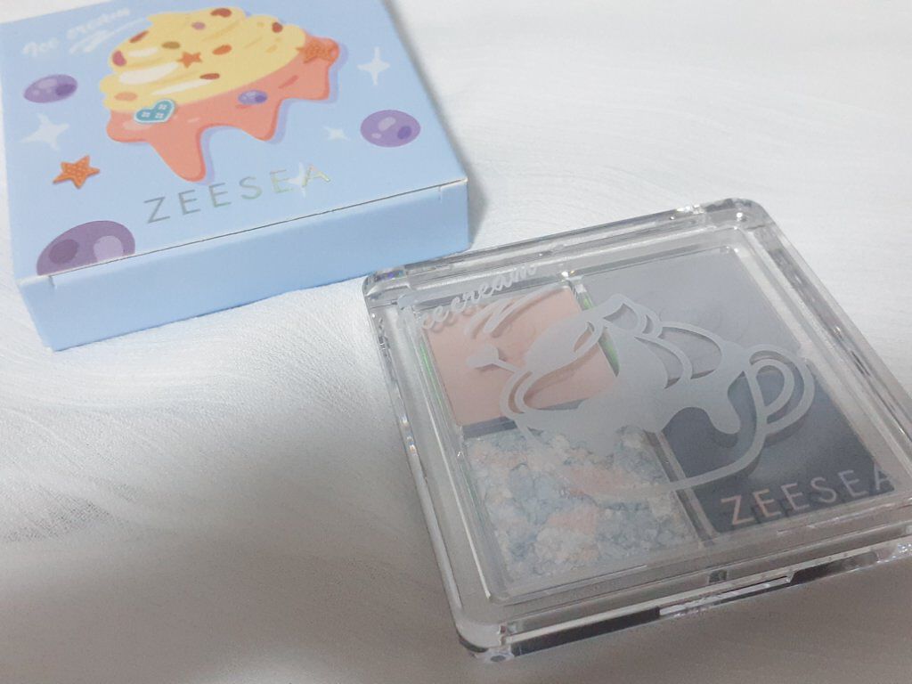 ZEESEAデザートコレクション４カラーアイシャドウパレット #04ブルーベリーアイス/ZEESEA/アイシャドウパレットを使ったクチコミ（1枚目）