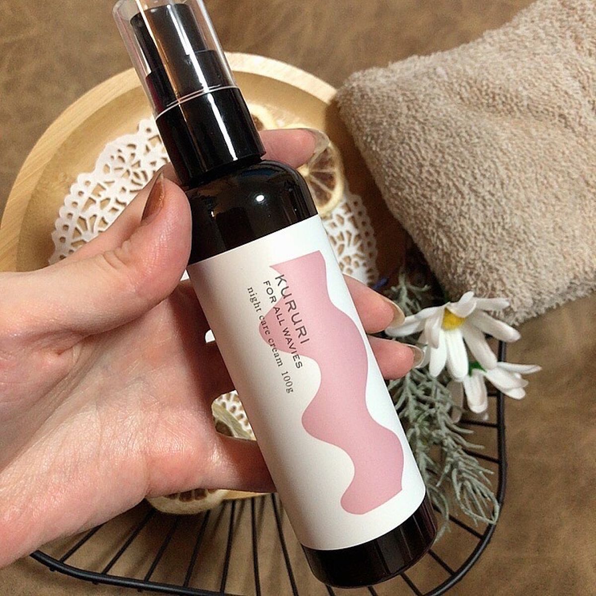 クルリ ナイトケア クリーム/KURURI/アウトバストリートメントを使ったクチコミ(6枚目)