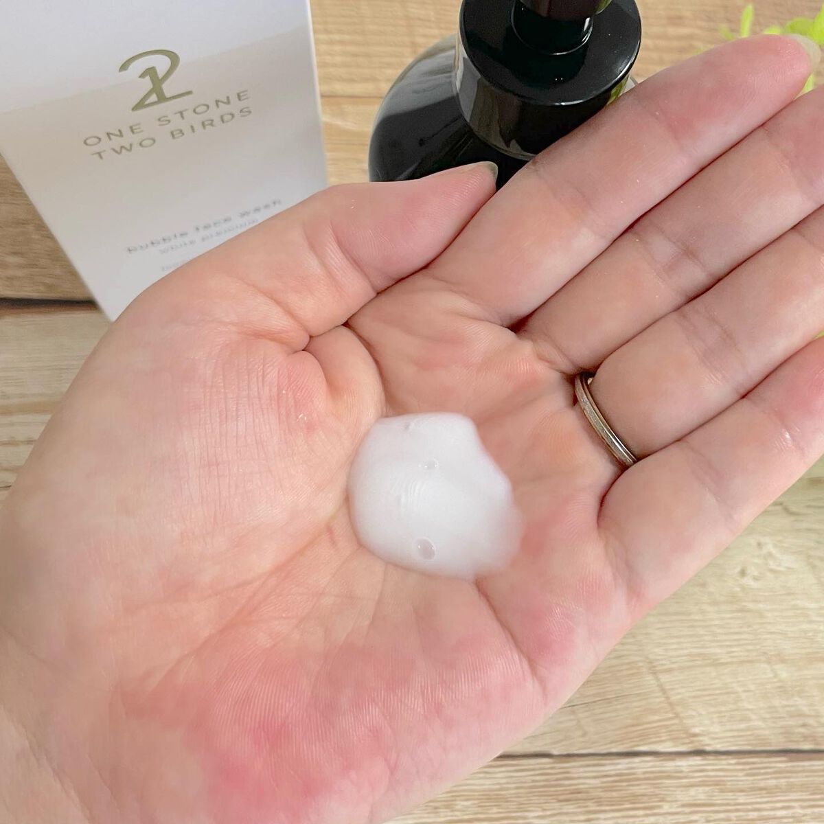 洗顔だけじゃない＋パックもできる洗顔料 ホワイトプレミアム/ONE STONE TWO BIRDS/その他洗顔料を使ったクチコミ（3枚目）