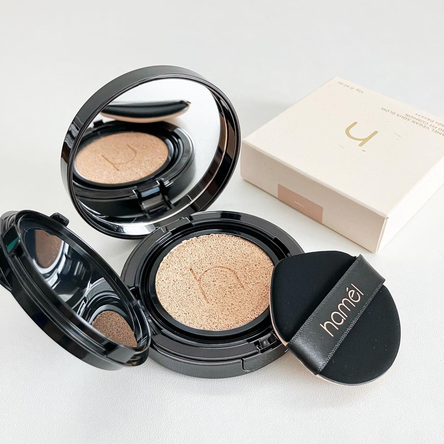 ヴィーガンアクアゼロフィットクッション/HAMEL/クッションファンデーションを使ったクチコミ(1枚目)