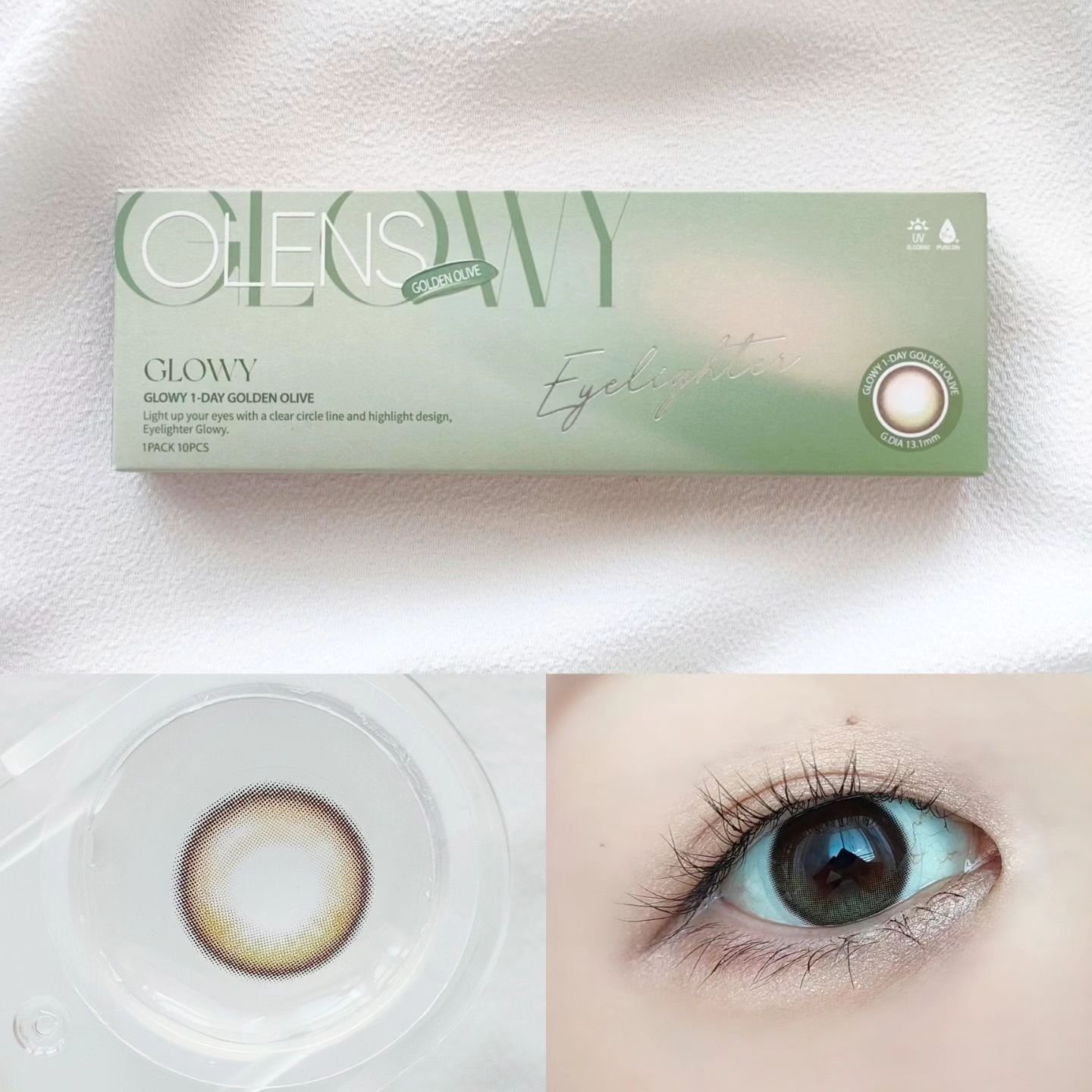 Glowy 1day/OLENS/ワンデー（１DAY）カラコンを使ったクチコミ（1枚目）