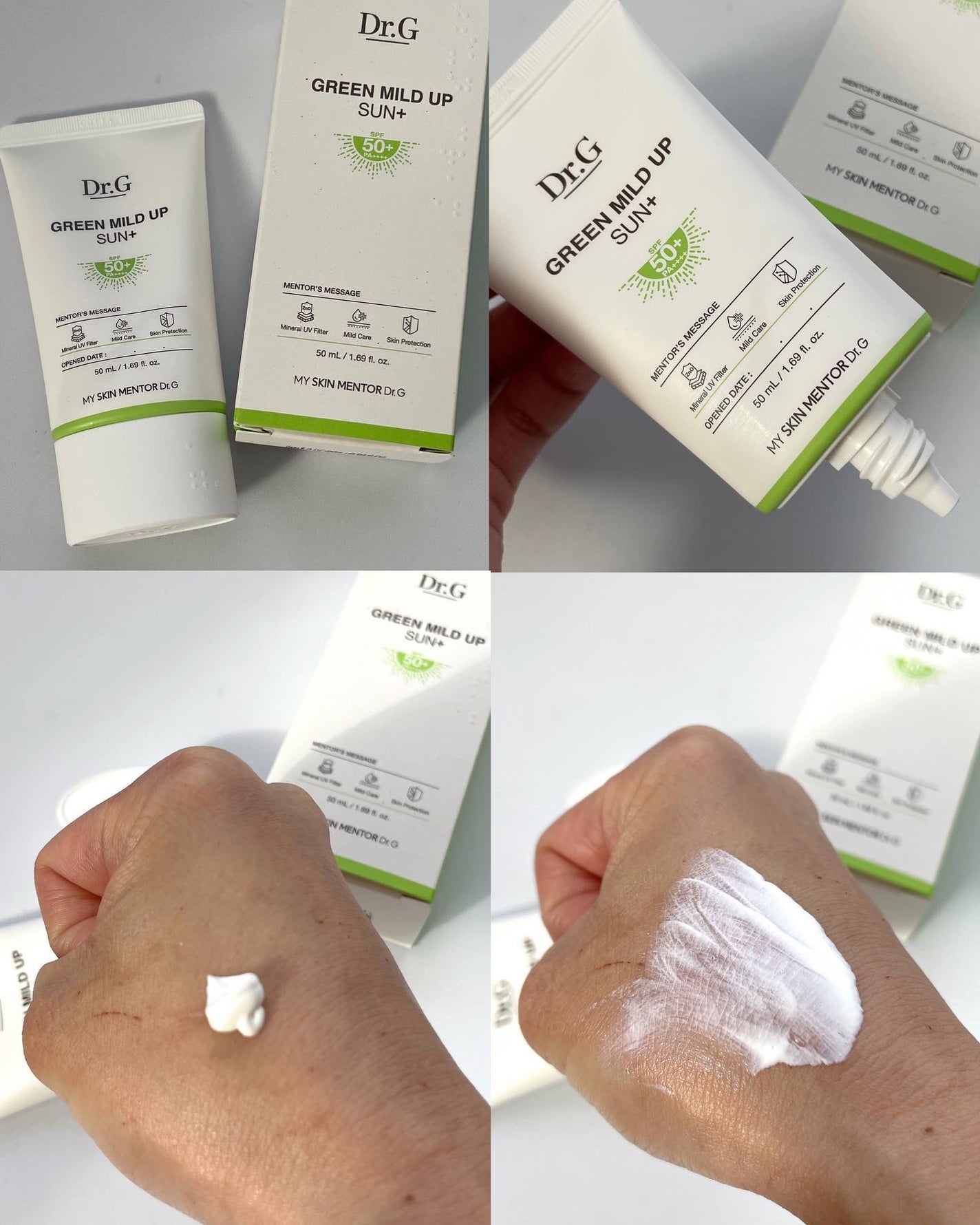 グリーンマイルドアップサンプラス/Dr.G/日焼け止めクリームを使ったクチコミ(3枚目)