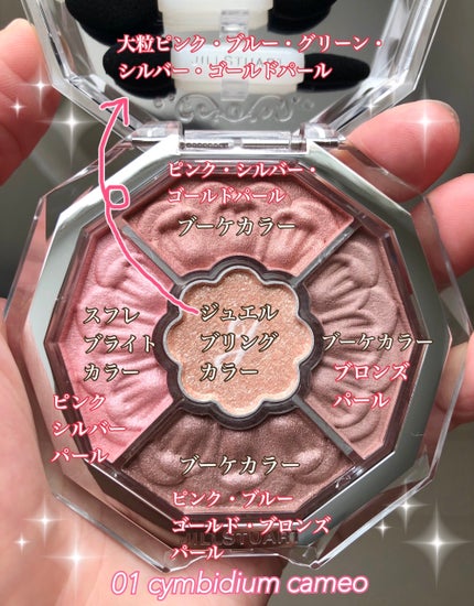 ジルスチュアート ブルームクチュール アイズ ジュエルドブーケ 01 cymbidium cameo/JILL STUART/アイシャドウパレットを使ったクチコミ(1枚目)