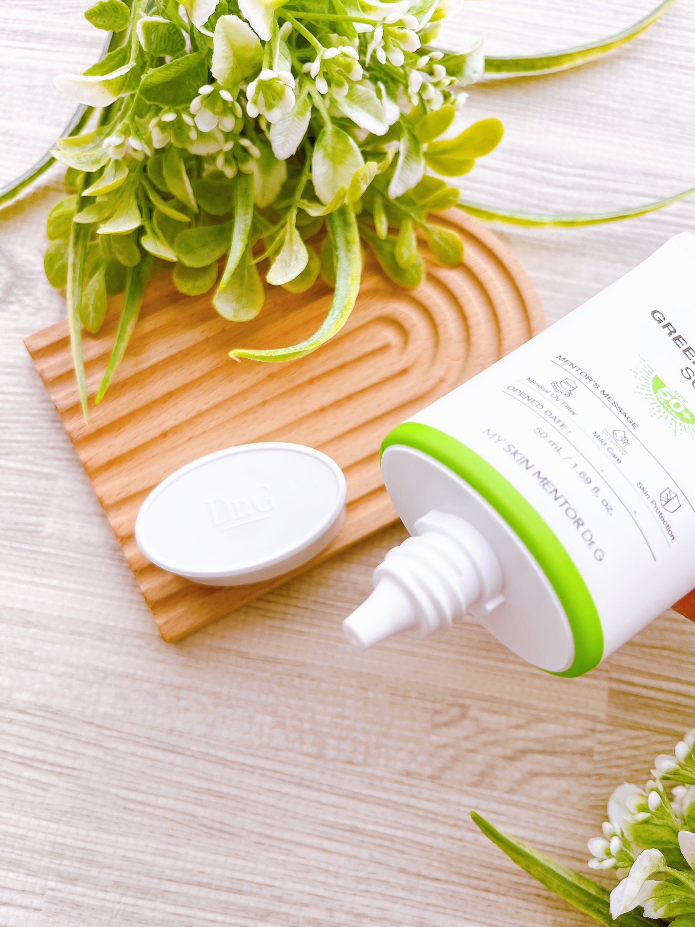 グリーンマイルドアップサンプラス/Dr.G/日焼け止めクリームを使ったクチコミ(2枚目)