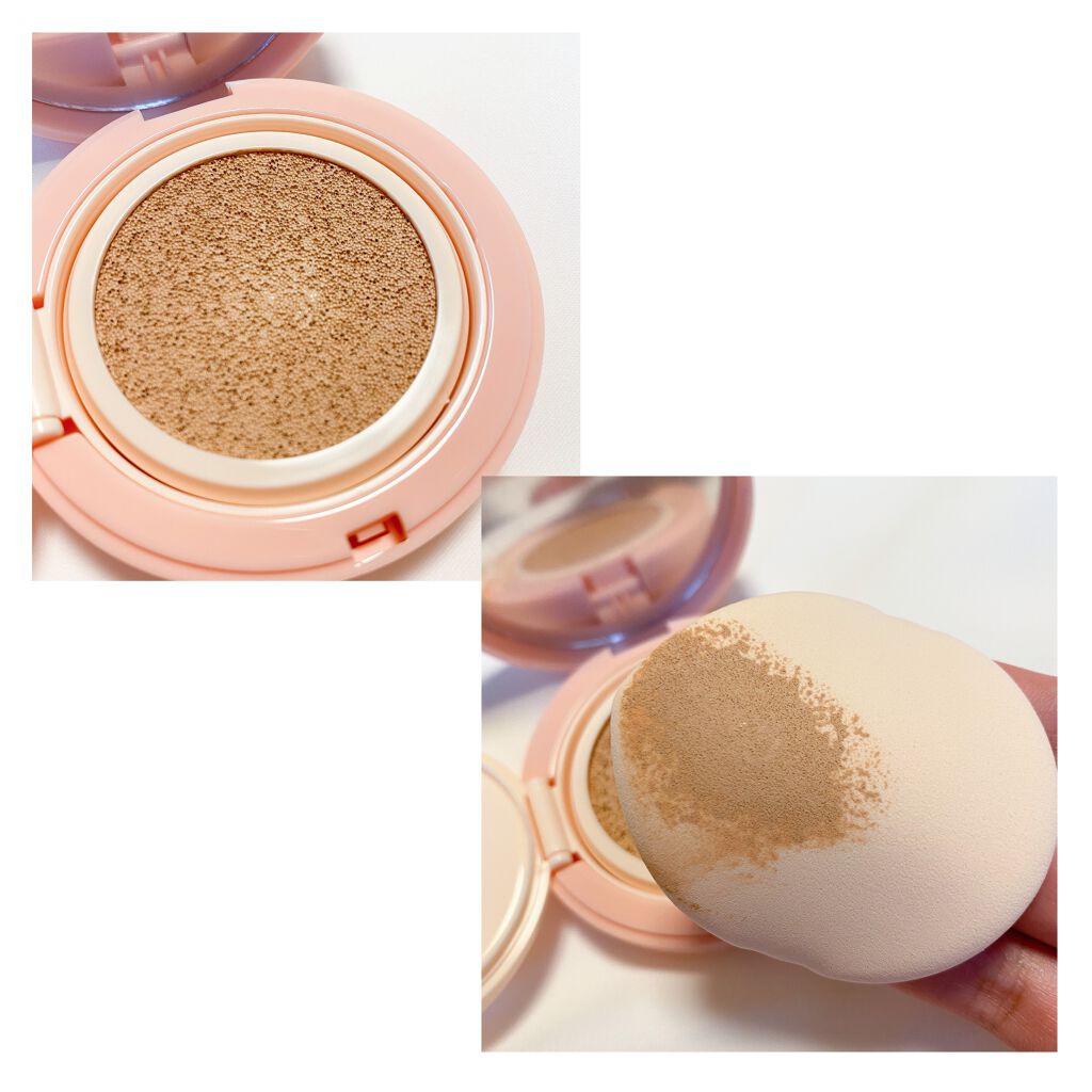 ハニーピーチグロウ クッション/Peach C/クッションファンデーションを使ったクチコミ（3枚目）