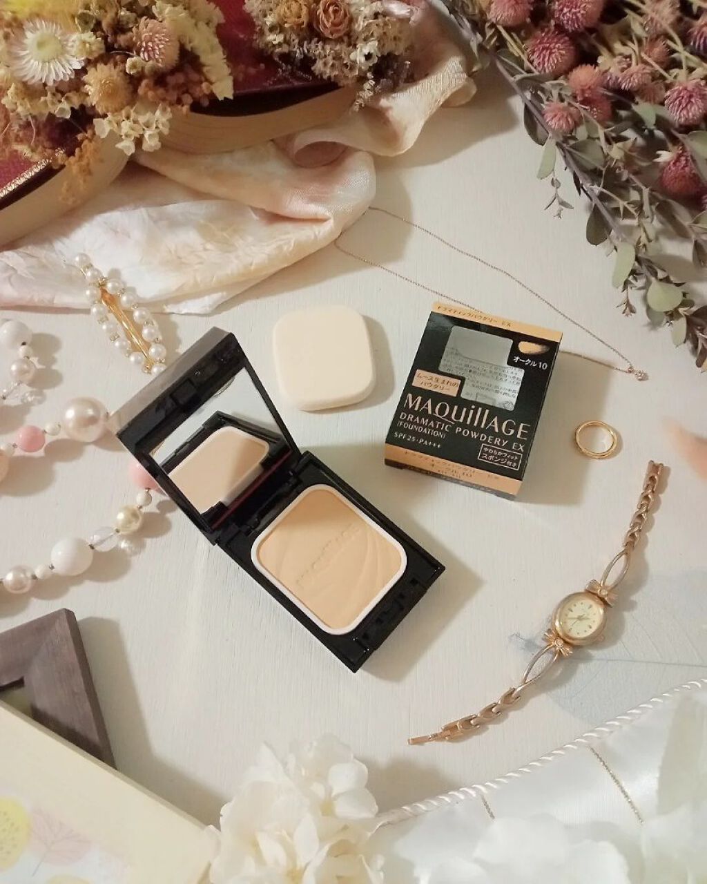 ドラマティックパウダリー EX オークル10/マキアージュ/パウダーファンデーションを使ったクチコミ（3枚目）