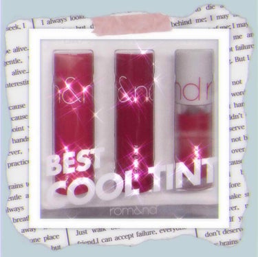 rom&nd・Best Cool Tint!!!
こんにちは！
Meltです✨



なんか急に寒なりましたね。
教室が冷え冷えです😅



rom&nd
べストティントエディション

ゼロベルベットテ