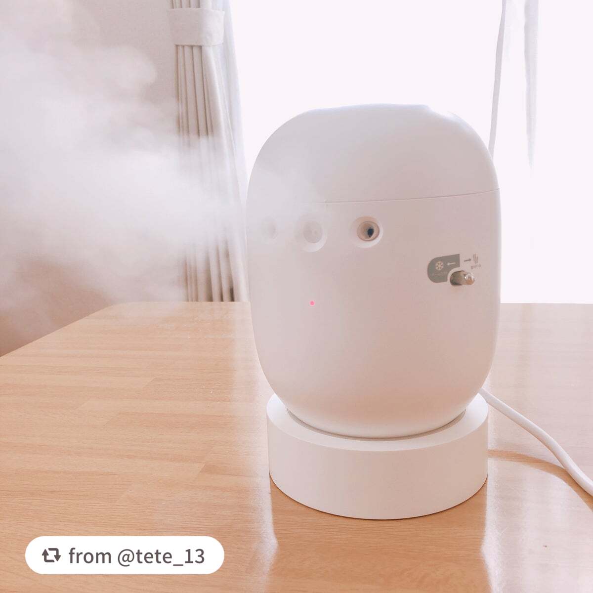 素敵な投稿ありがとうございます❤︎

【tete_13さんから引用】

“ずーーーっと使ってみたかった
フェイススチーマー☁️⸝⸝⸝⸝

こちら、ころんとしたかわいい見た目で
インテリアを邪魔しないシンプルなデザイン𓂃˚‧

フェイススチ