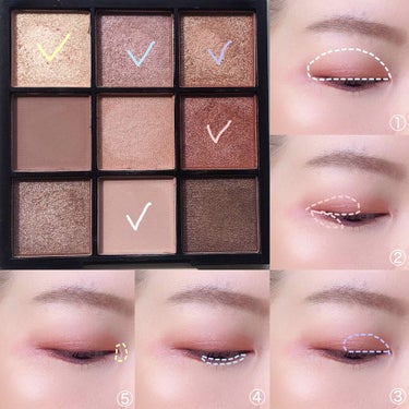 UR GLAM　BLOOMING EYE COLOR PALETTE/U R GLAM/パウダーアイシャドウを使ったクチコミ（2枚目）