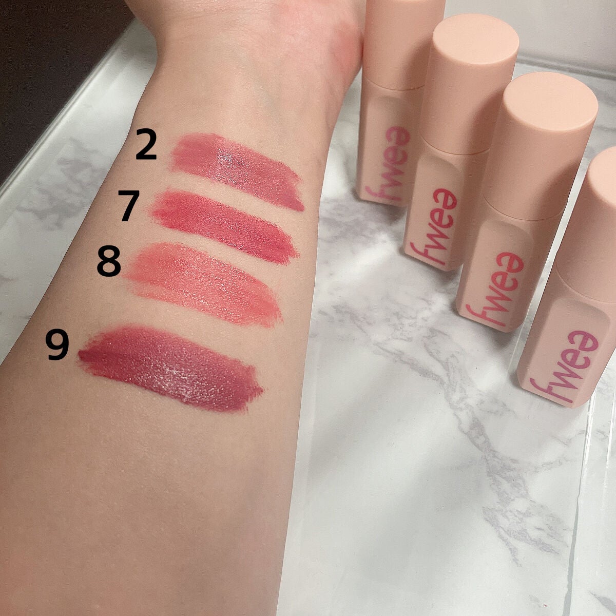 フィーティントスエード/fwee/リップティントを使ったクチコミ(3枚目)