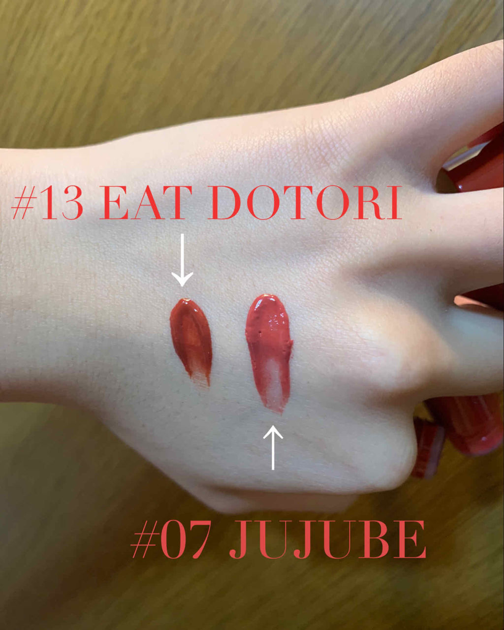 ジューシーラスティングティント/rom&nd/リップティントを使ったクチコミ（2枚目）