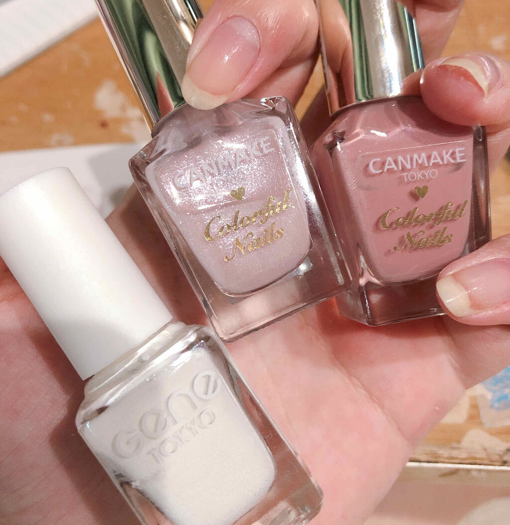 gene TOKYO ネイル ホワイト/DAISO/マニキュアを使ったクチコミ（1枚目）