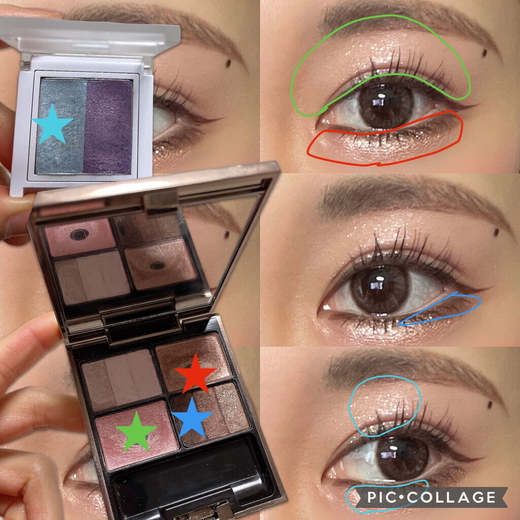 ラメシャワーシャドウ 03 snow sherbet is/funme＋ME/ジェル・クリームアイシャドウを使ったクチコミ（3枚目）