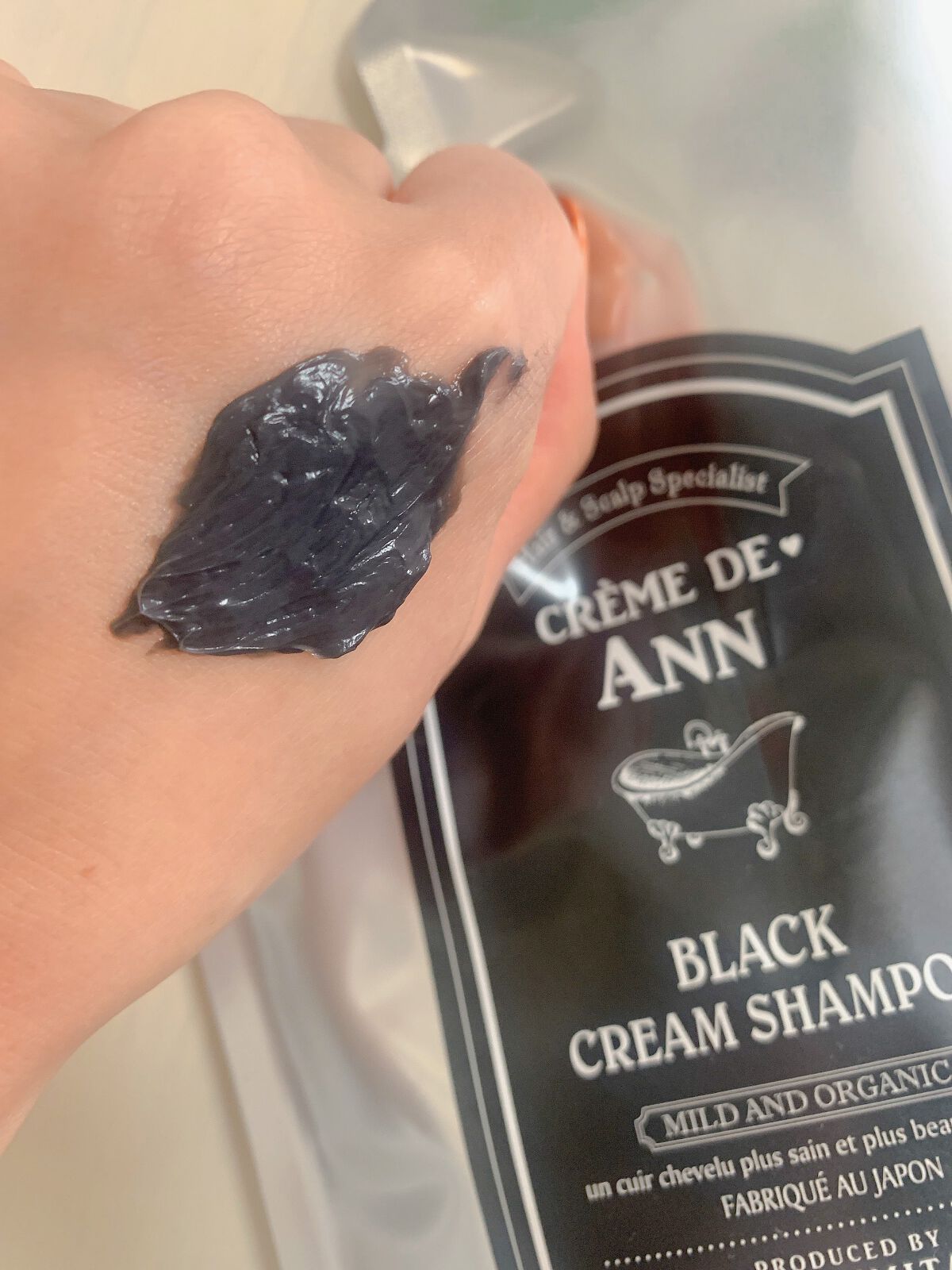 ブラッククリームシャンプー/creme de Ann/市販シャンプーを使ったクチコミ(2枚目)