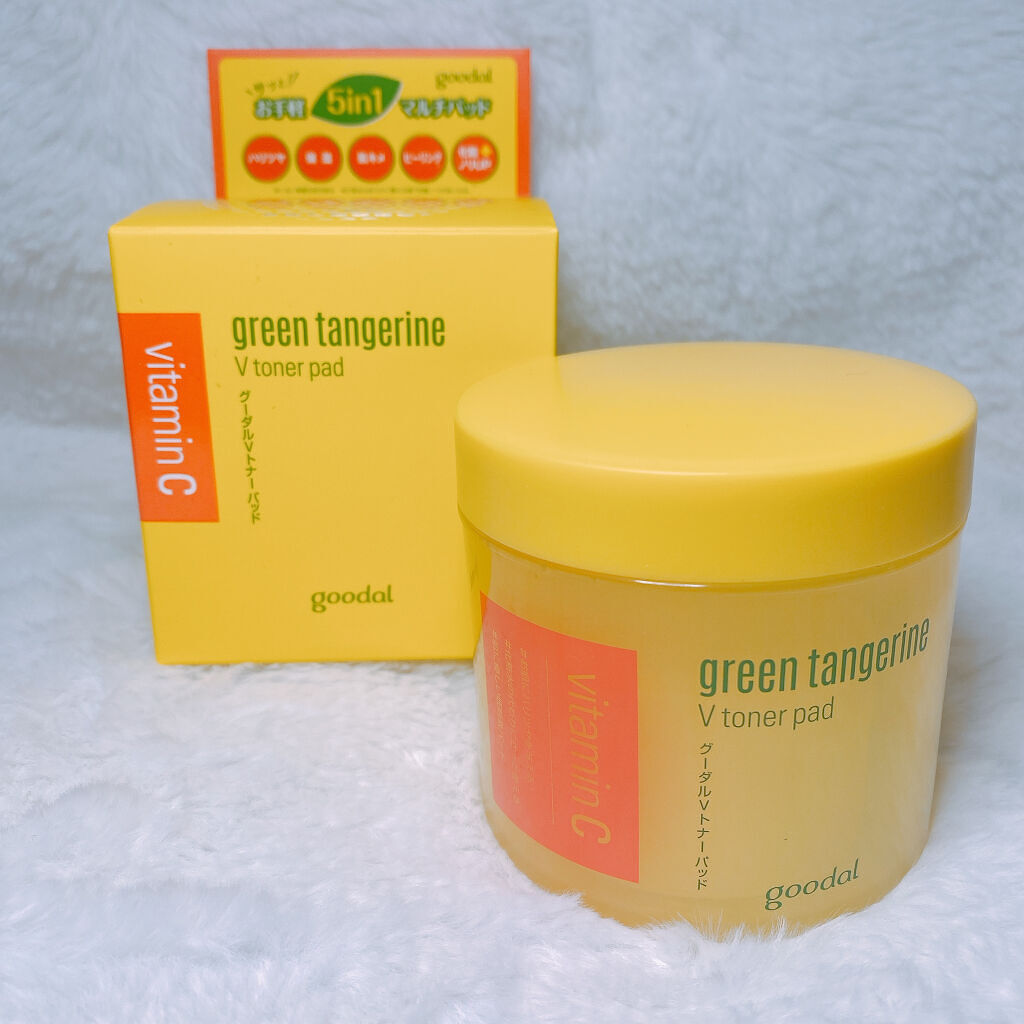 グリーンタンジェリン ビタCダークスポットケアパッド/goodal/トナーパッドを使ったクチコミ（1枚目）