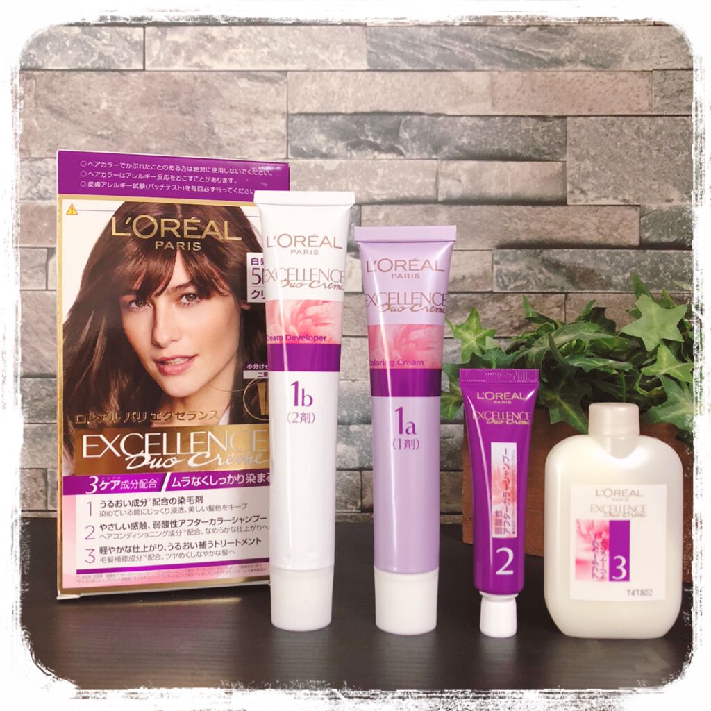 エクセランス ヘアカラー 5NB/ロレアル パリ/ヘアカラーを使ったクチコミ（1枚目）