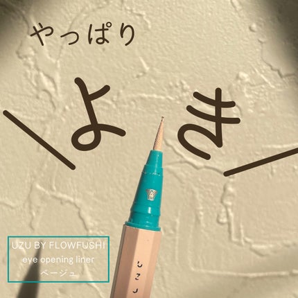 EYE OPENING LINER/UZU BY FLOWFUSHI/リキッドアイライナーを使ったクチコミ(1枚目)