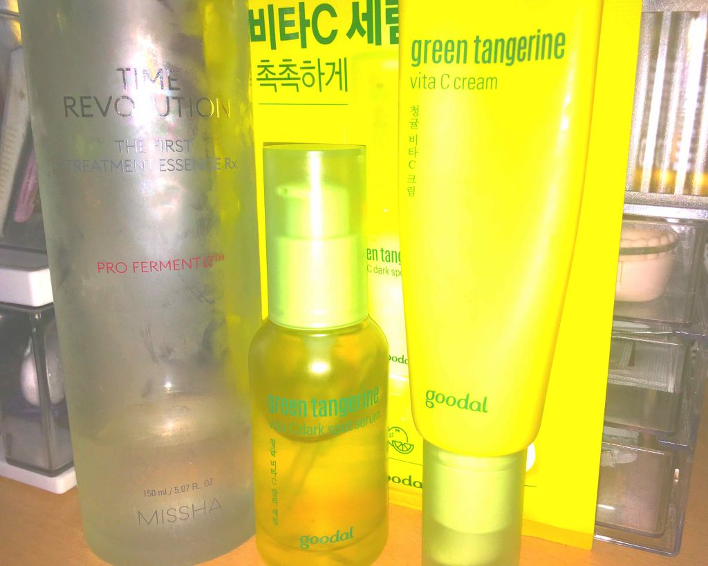 グーダルVクリーム(goodal GREEN TANGERINE V CREAM SET)/goodal/フェイスクリームを使ったクチコミ（1枚目）