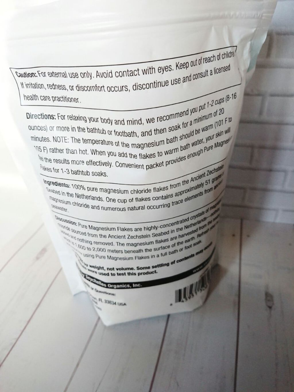 Life-flo ピュアマグネシウムフレークのクチコミ「🛀Life-flo ピュアマグネシウムフレーク🛀

アイハーブ🌿購入品です👛

ピュアマグネシ.....」（2枚目）