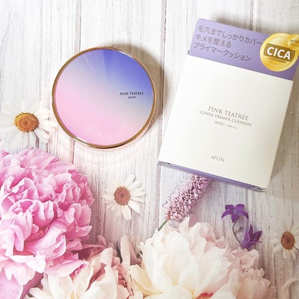 ピンクティーツリーカバープライマークッション/APLIN/クッションファンデーションを使ったクチコミ(1枚目)