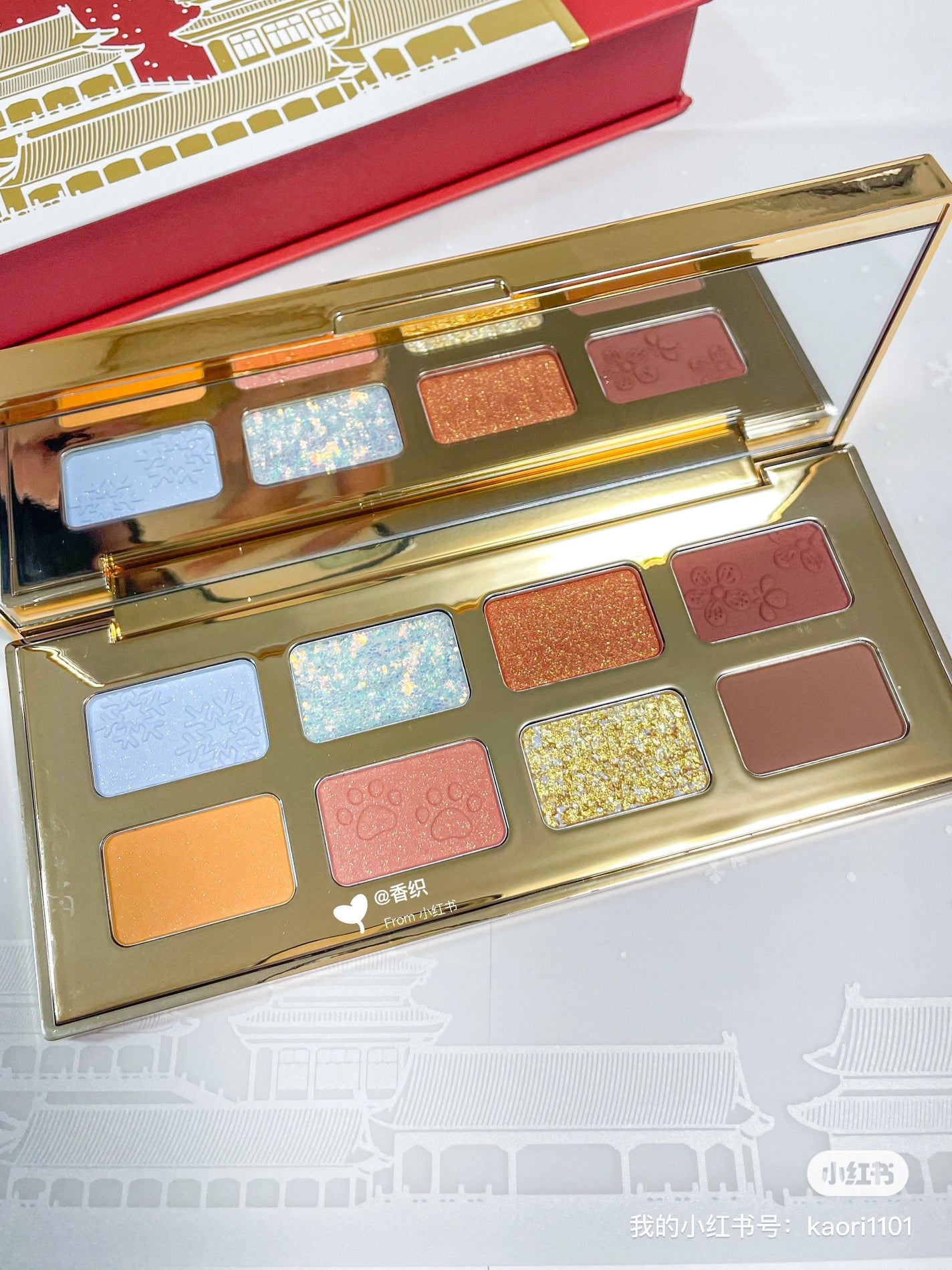 故宮の雪デザインアイシャドウパレット/和玺/アイシャドウパレットを使ったクチコミ(2枚目)