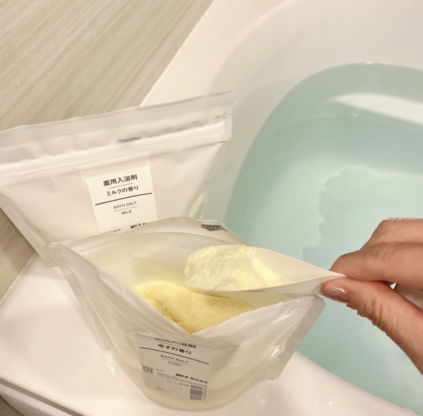 薬用入浴剤 ゆずの香り/無印良品/無機塩系入浴剤を使ったクチコミ（2枚目）