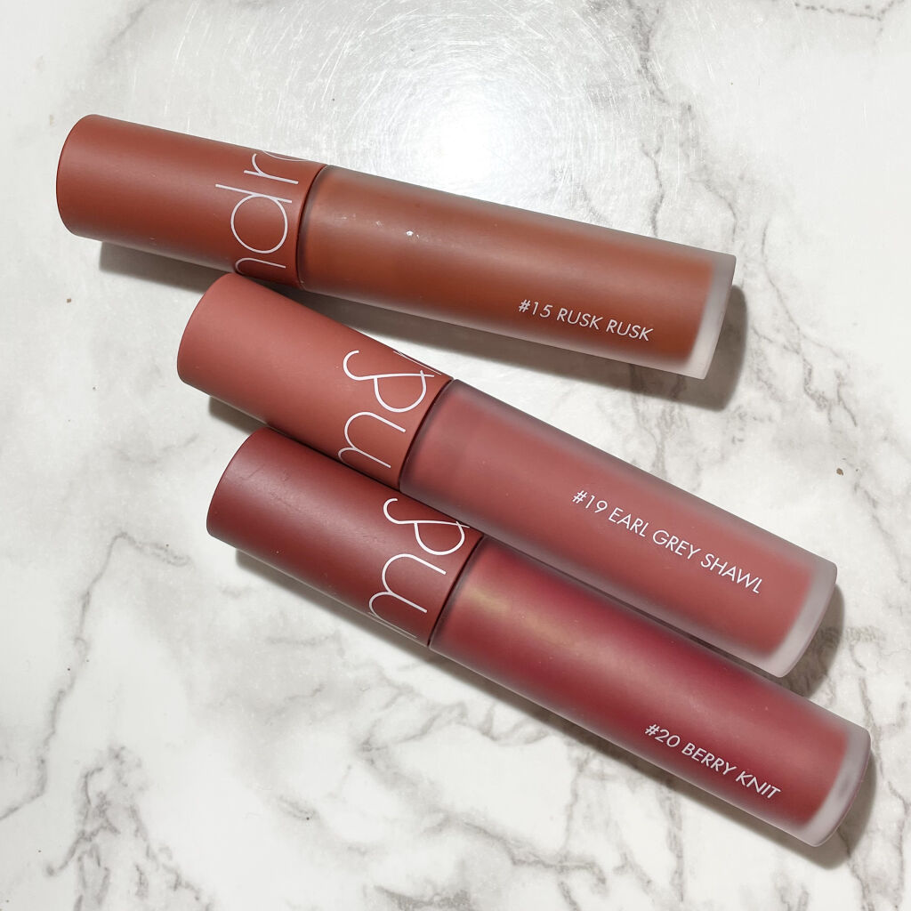 ゼロベルベットティント 20 ベリーニット(BERRY KNIT)/rom&nd/リップティントを使ったクチコミ（2枚目）