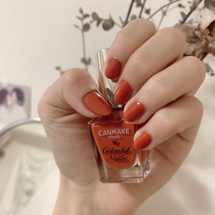 カラフルネイルズ N42 バーントオレンジ/キャンメイク/マニキュアを使ったクチコミ(3枚目)