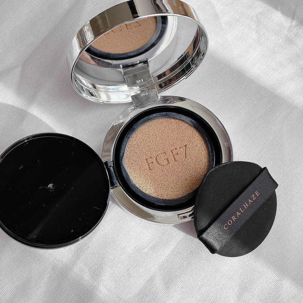 FGF7 ハイドロセルクッション/Coralhaze/クッションファンデーションを使ったクチコミ（2枚目）