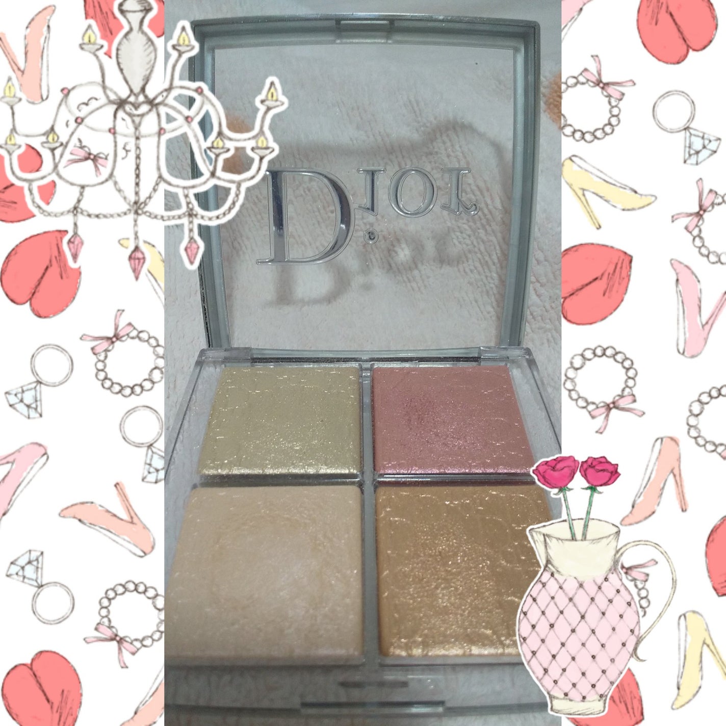 ディオール バックステージ フェイス グロウ パレット/Dior/ハイライトを使ったクチコミ(1枚目)