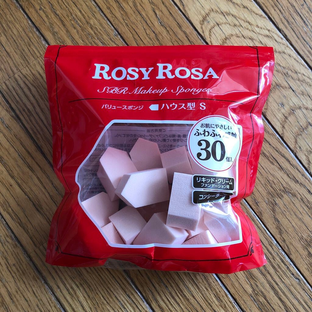 バリュースポンジN ハウス型タイプS 30P/ロージーローザ/パフ・スポンジを使ったクチコミ(1枚目)