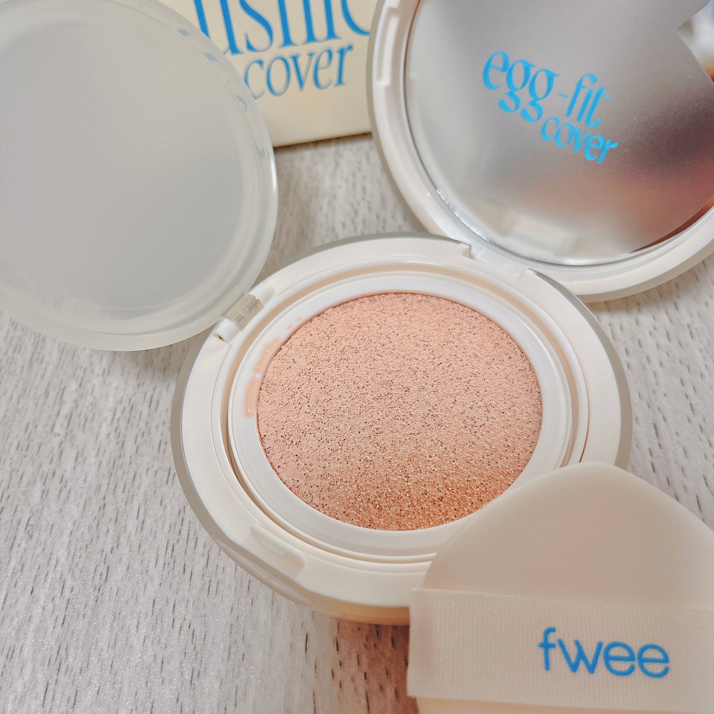 フィー クッションエッグフィットカバー/fwee/クッションファンデーションを使ったクチコミ(1枚目)