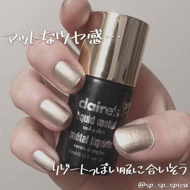 ジェルボリュームトップコート キャンメイクを使った口コミ ﾟクレアーズネイルカラー ゴールド編 By すぴか 弾き語り 混合肌 代後半 Lips