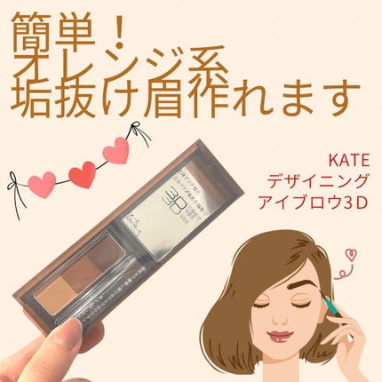 ケイト デザイニングアイブロウ3D/KATE/パウダーアイブロウを使ったクチコミ(1枚目)