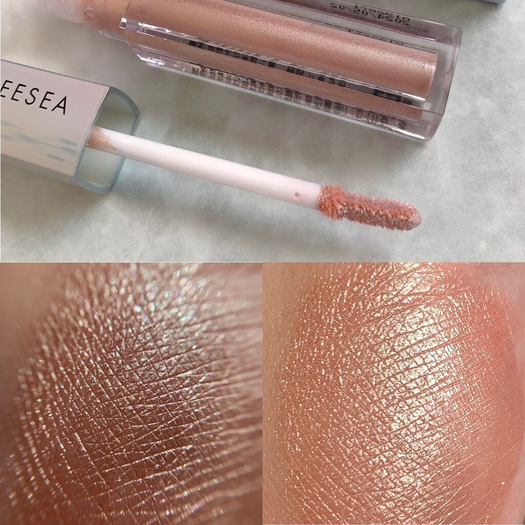 ダイヤモンドシリーズ 星空リキッドアイシャドウ 01浅草桜/ZEESEA/リキッドアイシャドウを使ったクチコミ（3枚目）