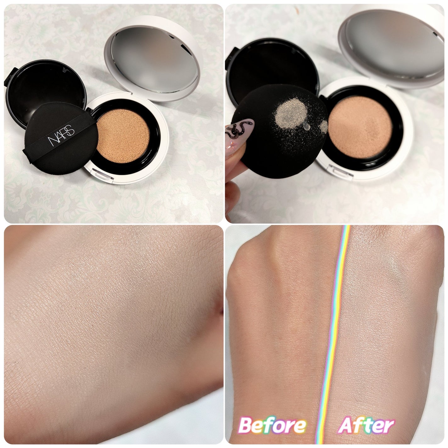 NARS ライトリフレクティング セラムクッション ファンデーション/NARS/クッションファンデーションを使ったクチコミ(3枚目)