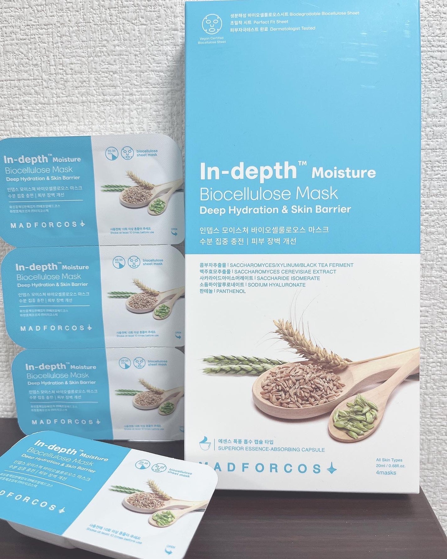 おもち フォロバ強化🎀 on LIPS 「インデプスモイスチャーバイオセルロースマスク4枚頂きました🎊あ..」(1枚目)