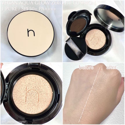 ヴィーガンアクアゼロフィットクッション/HAMEL/クッションファンデーションを使ったクチコミ(3枚目)