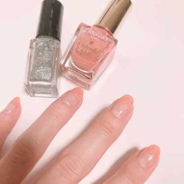 カラフルネイルズ キャンメイクを使った口コミ シンプルネイル 逆フレンチネイル セルフ By Bule Rose 代後半 Lips