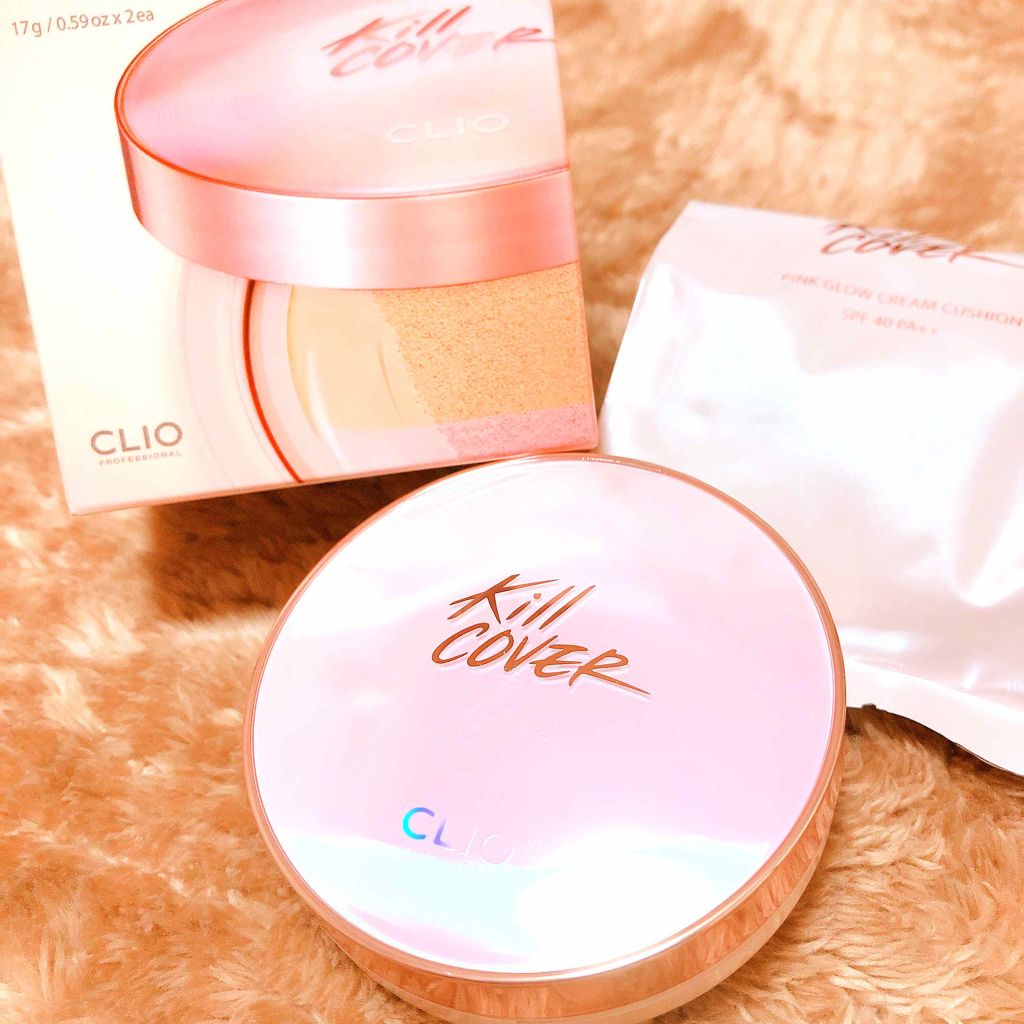 キル カバー ピンク グロウ クリーム クッション/CLIO/クッションファンデーションを使ったクチコミ(1枚目)