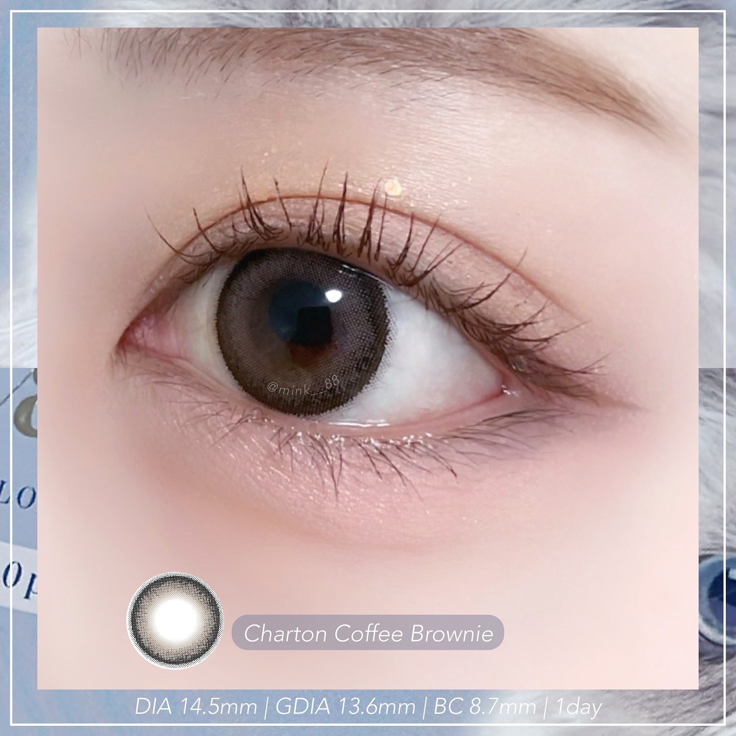 Charton 1day コーヒーブラウニー/Charton/ワンデー（１DAY）カラコンを使ったクチコミ（2枚目）